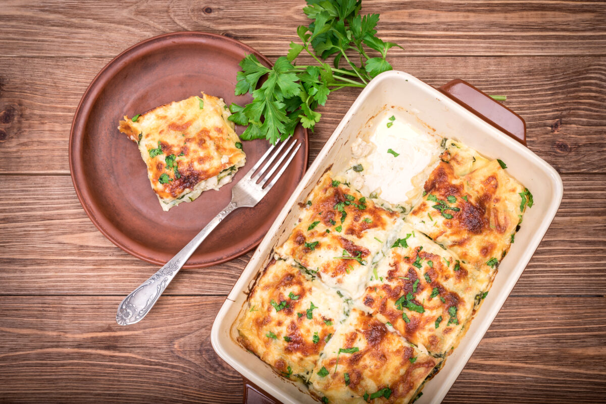 Lasagne di farro e porri