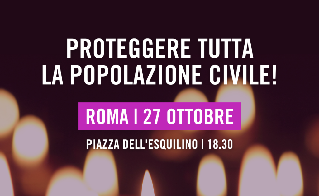 Amnesty e AOI in piazza il 27 ottobre per la pace e i diritti umani