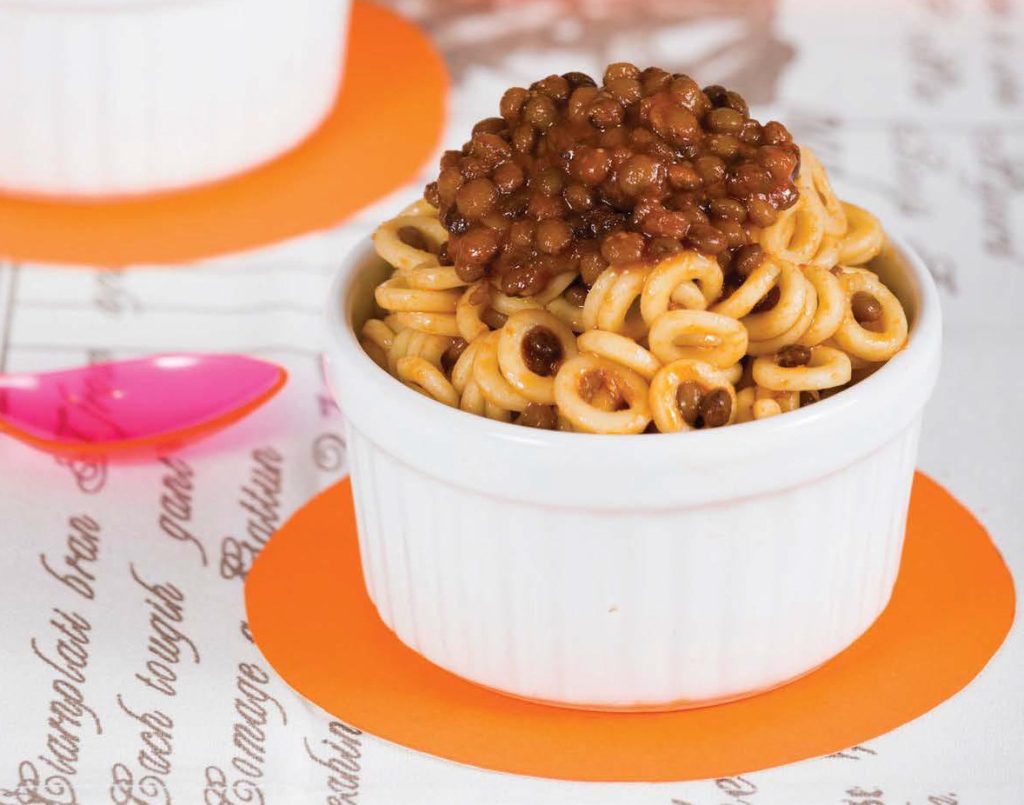 Anellini al ragù di lenticchie