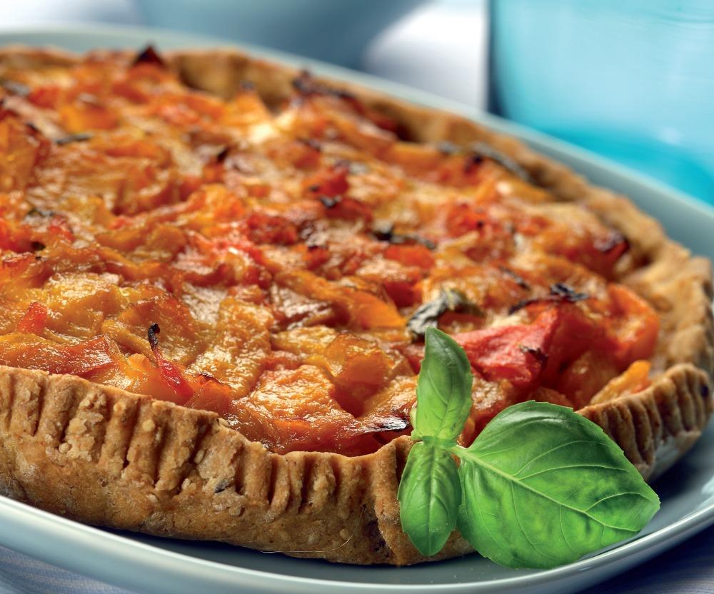 Crostata vegan di peperoni al pomodoro