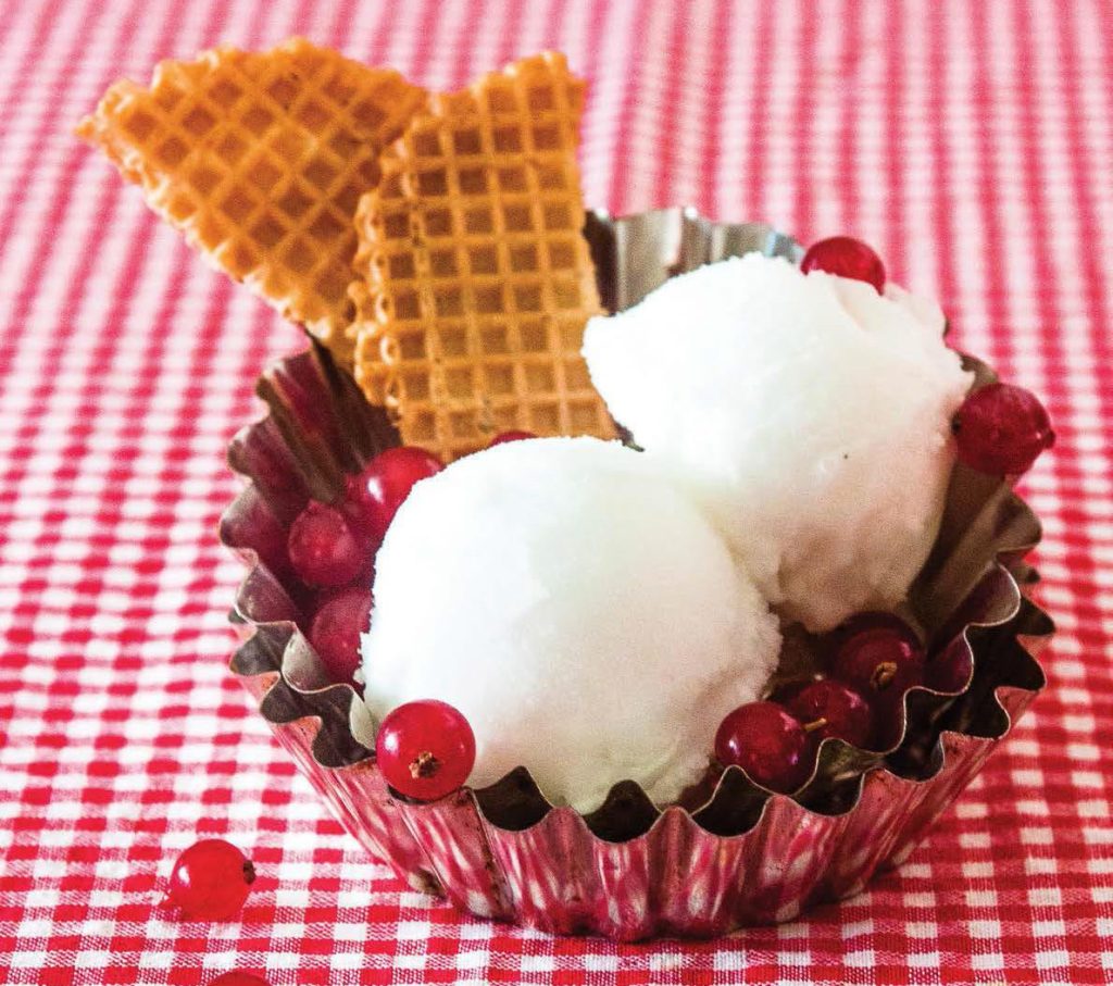 Gelato al cocco e mandorle