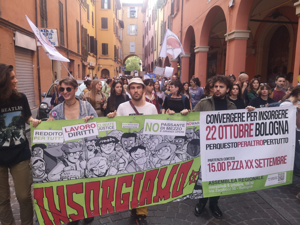 Il 22 ottobre movimenti e associazioni a Bologna per ambiente, diritti e lavoro