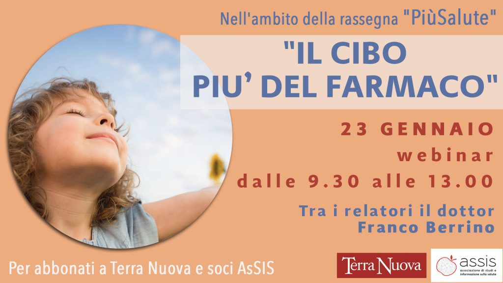 “Il cibo più del farmaco”: online la videoregistrazione del webinar