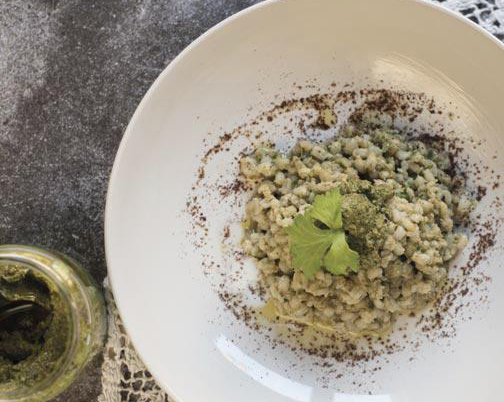 Insalata d’orzo con pesto etrusco