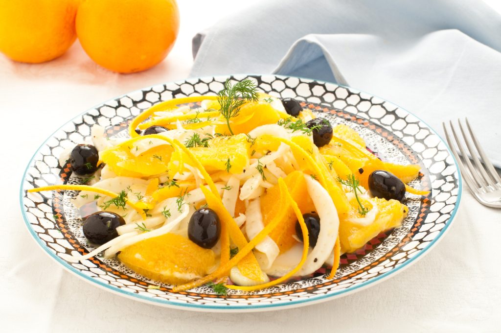 Insalata di arance, finocchi e olive