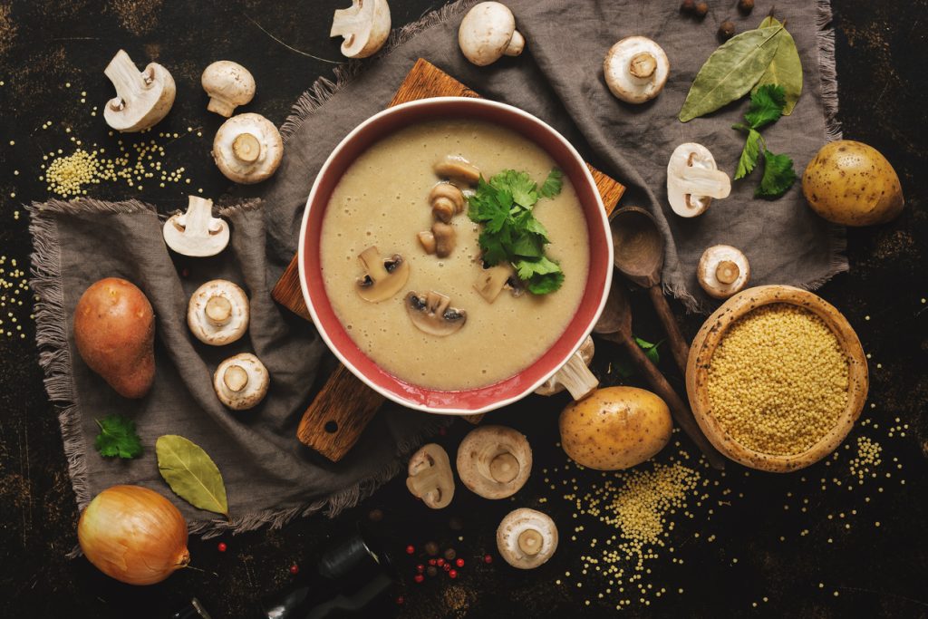 Miglio con patate e funghi porcini