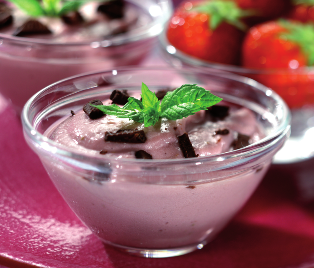 Mousse di tofu alle fragole