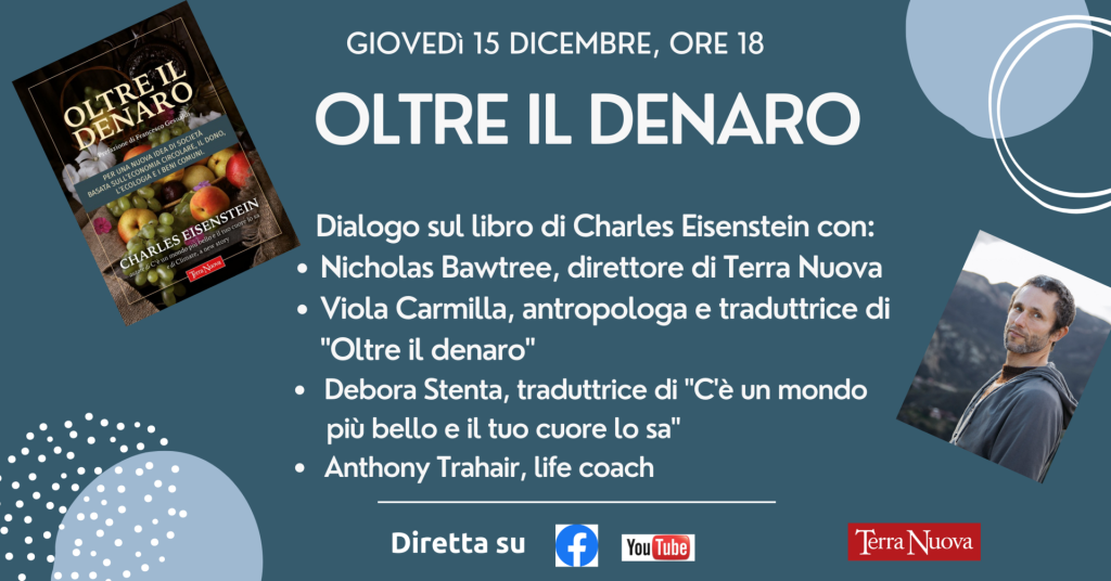 “Oltre il denaro”: il 15 dicembre la diretta