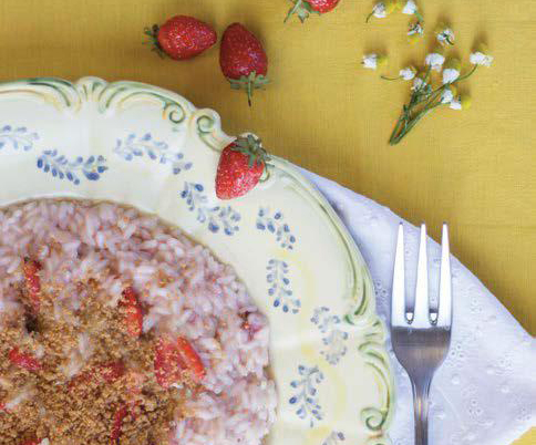 Risotto alla camomilla e fragole