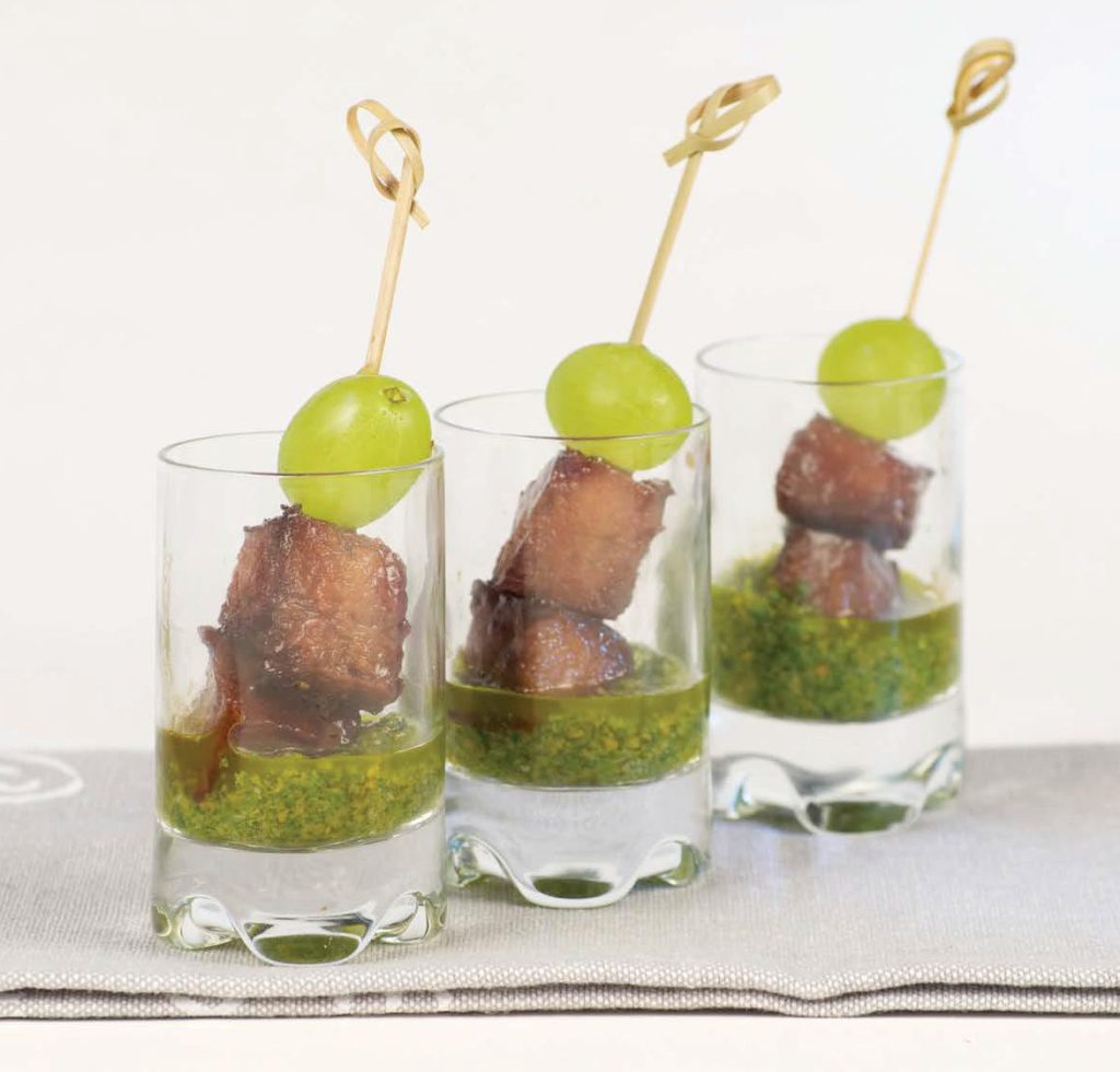 Seitan caramellato in salsa verde