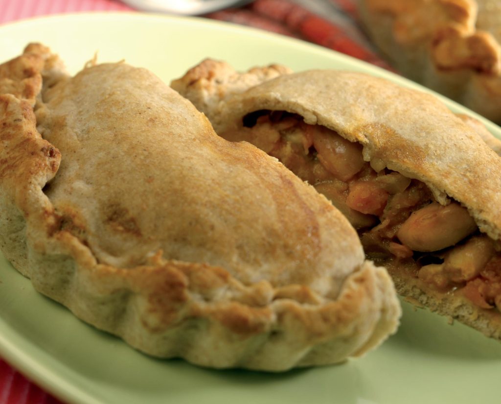 Torta di borlotti stufati