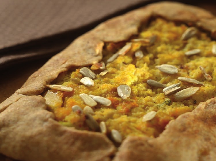 Torta di tofu, finocchio e zucca