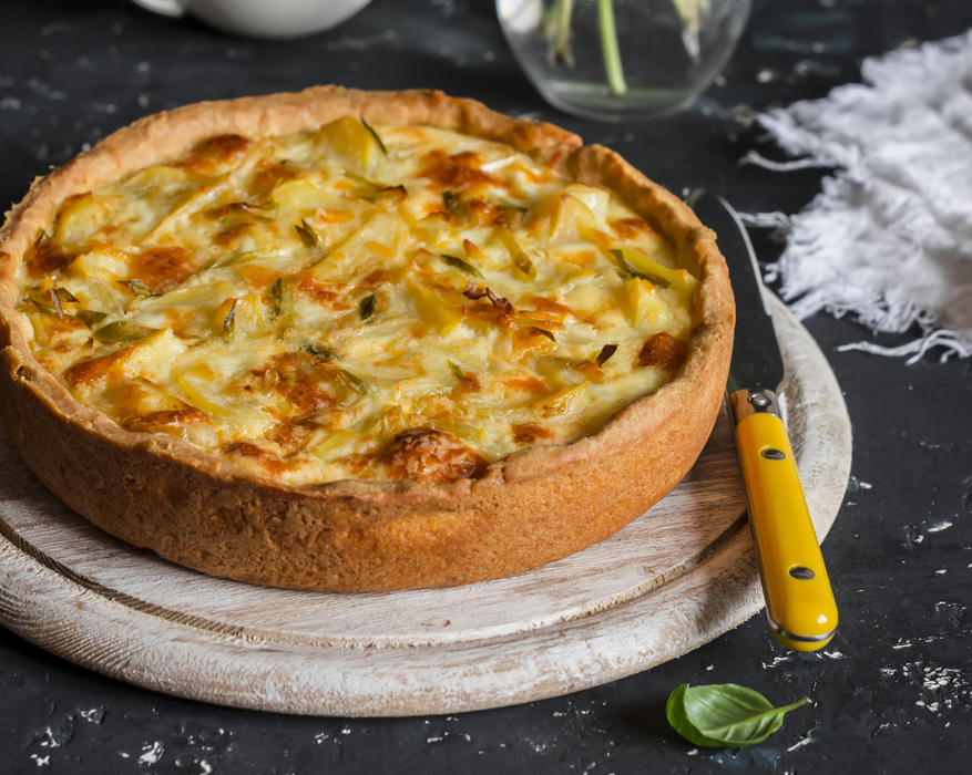 Torta rustica con lenticchie rosse