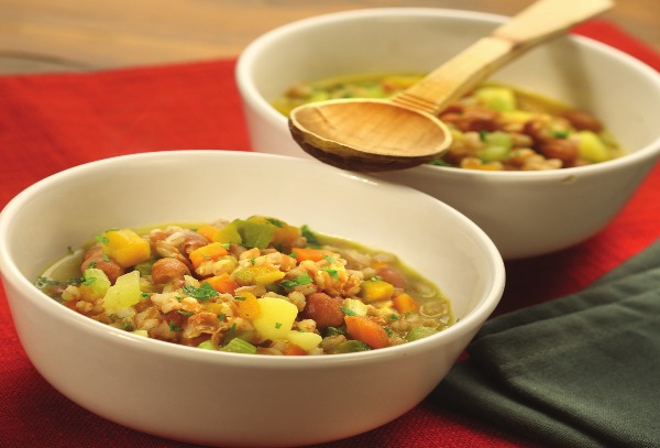 Zuppa di farro e borlotti alla contadina