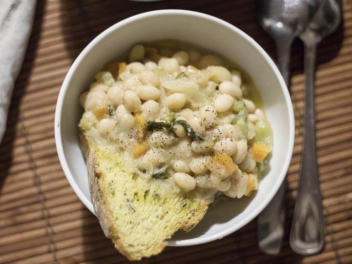 Zuppa di zolfini al profumo di cannella