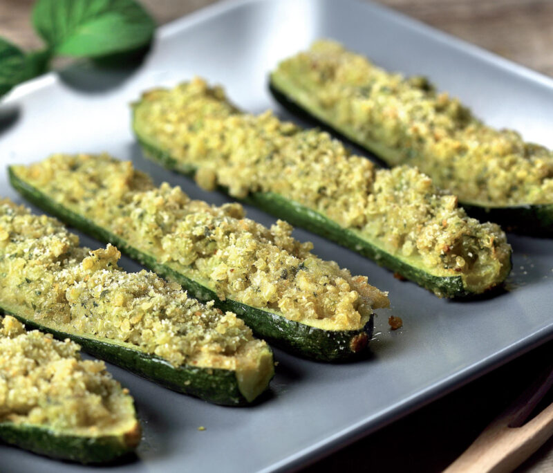 Barchette di zucchine ripiene di quinoa