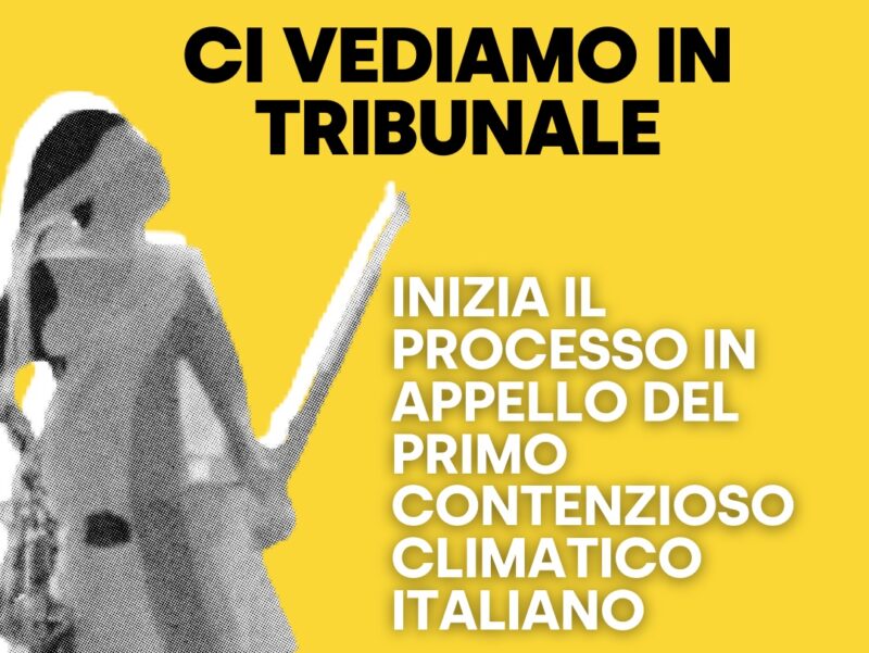 Clima, causa allo Stato: il 29 gennaio si apre il processo d'Appello