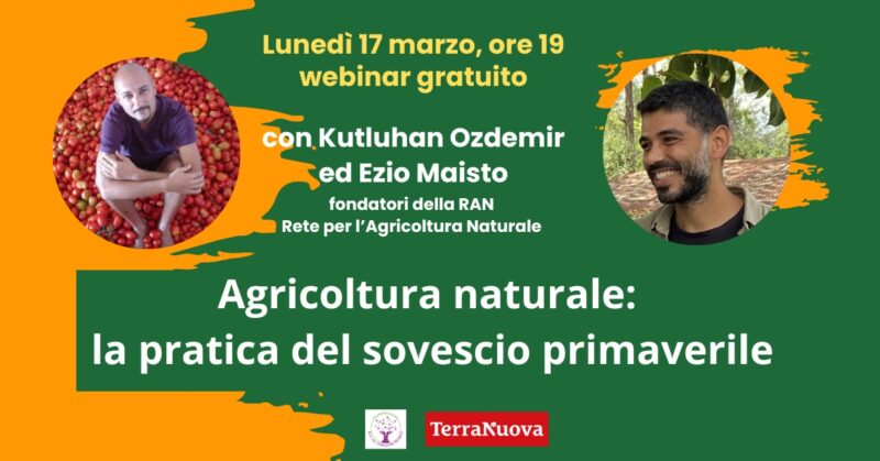 "Agricoltura naturale: la pratica del sovescio primaverile": webinar gratuito